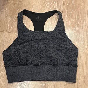ALO Yoga Charcoal Gray Sports Bra